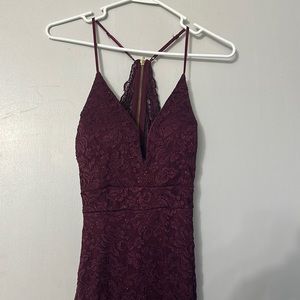 Women’s large purple lace dress